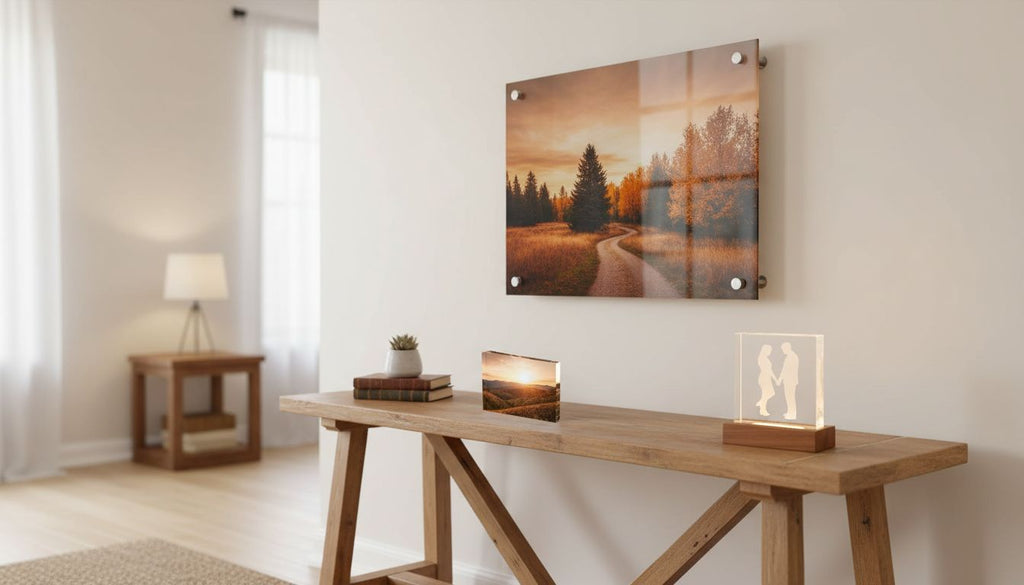 Acrylic, Glass, and Tempered Glass: Photo Gift Materials