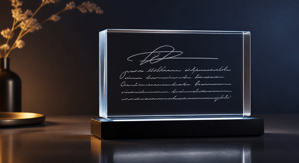 Can Handwriting or a Signature Go in a 3D Crystal?