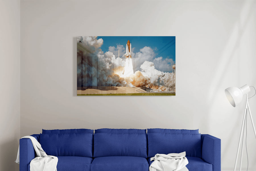 Personalized Gift Store Home Page Tempered Glass Wall Art with Nasa Header