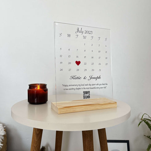 Calendar Anniversary Acrylic Plaque