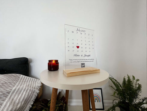 Calendar Anniversary Acrylic Plaque