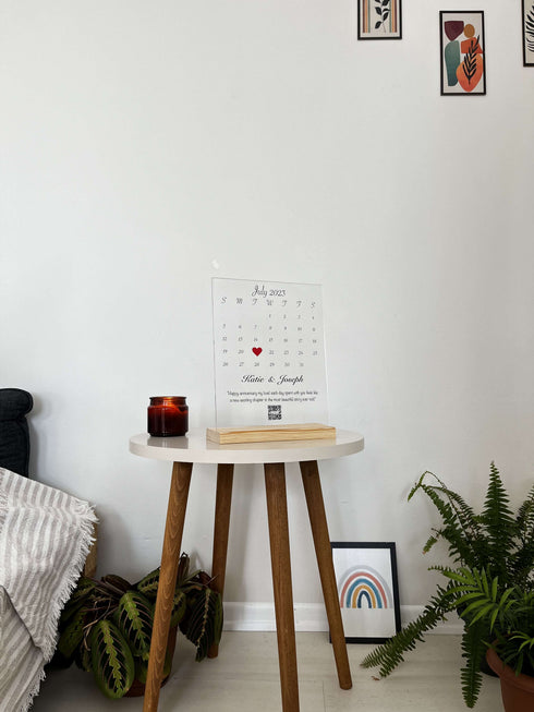 Calendar Anniversary Acrylic Plaque