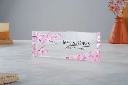 Personalized Acrylic Name Plate Office Decor Custom Sign