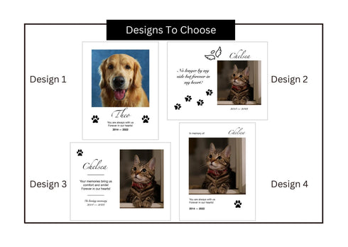 Pet Memorial Custom Portrait Acrylic Plaque