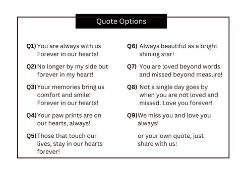 Pet Memorial Custom Portrait Acrylic Plaque
