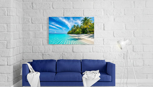 Sea Glass Wall Art Ocean Glass Wall Art Tempered Large Glass Wall Art Housewarming Gift Sea Glass Art Printing Seascape Wall Art