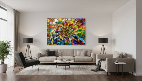 Glass Mosaic Wall Art Durable Glass Panel Glass Printing Decor Tempered Glass Art Gift Glass Wall Decor Large Wall Art Stepmom Gift