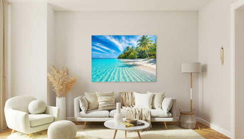 Sea Glass Wall Art Ocean Glass Wall Art Tempered Large Glass Wall Art Housewarming Gift Sea Glass Art Printing Seascape Wall Art