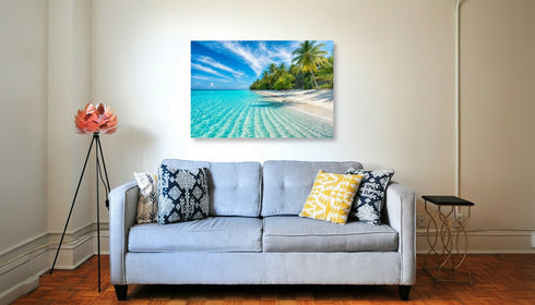 Sea Glass Wall Art Ocean Glass Wall Art Tempered Large Glass Wall Art Housewarming Gift Sea Glass Art Printing Seascape Wall Art