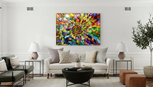 Glass Mosaic Wall Art Durable Glass Panel Glass Printing Decor Tempered Glass Art Gift Glass Wall Decor Large Wall Art Stepmom Gift