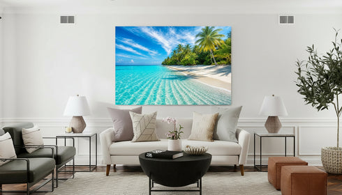 Sea Glass Wall Art Ocean Glass Wall Art Tempered Large Glass Wall Art Housewarming Gift Sea Glass Art Printing Seascape Wall Art